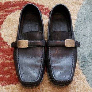 Black Louis Vuitton loafers